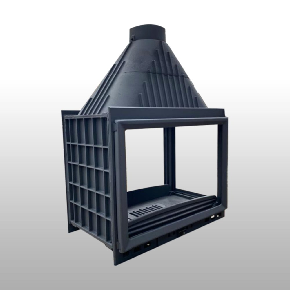 80’lik Yüksek Cam EPİ Döküm Şömine Haznesi