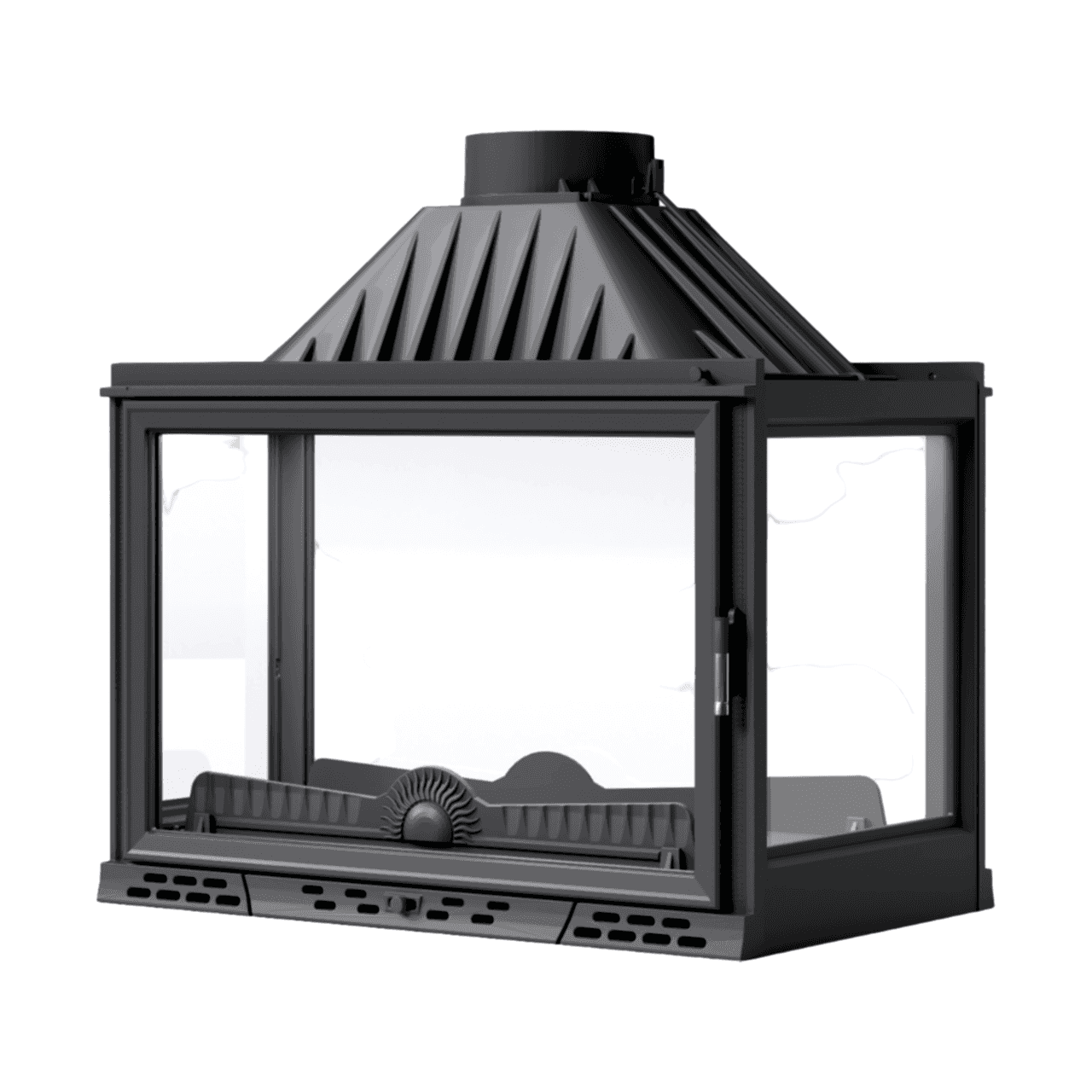 80’lik Luxury Serisi Dört Tarafı Açık Döküm Şömine Haznesi