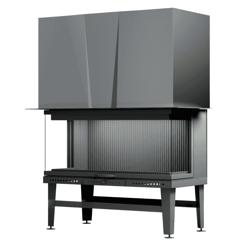 140'lik U Tipi Üç Tarafı Tam Açık Asansörlü Şömine Haznesi