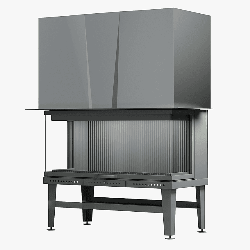 160'lik U Tipi Üç Tarafı Tam Açık Asansörlü Şömine Haznesi